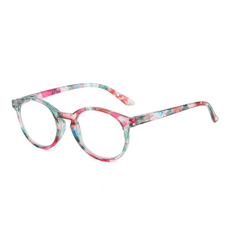 Large Frame Round Reading Glasses High-definition Flower Spring ladies Presbyopia Glasses Middle-aged and Elderly Glasses