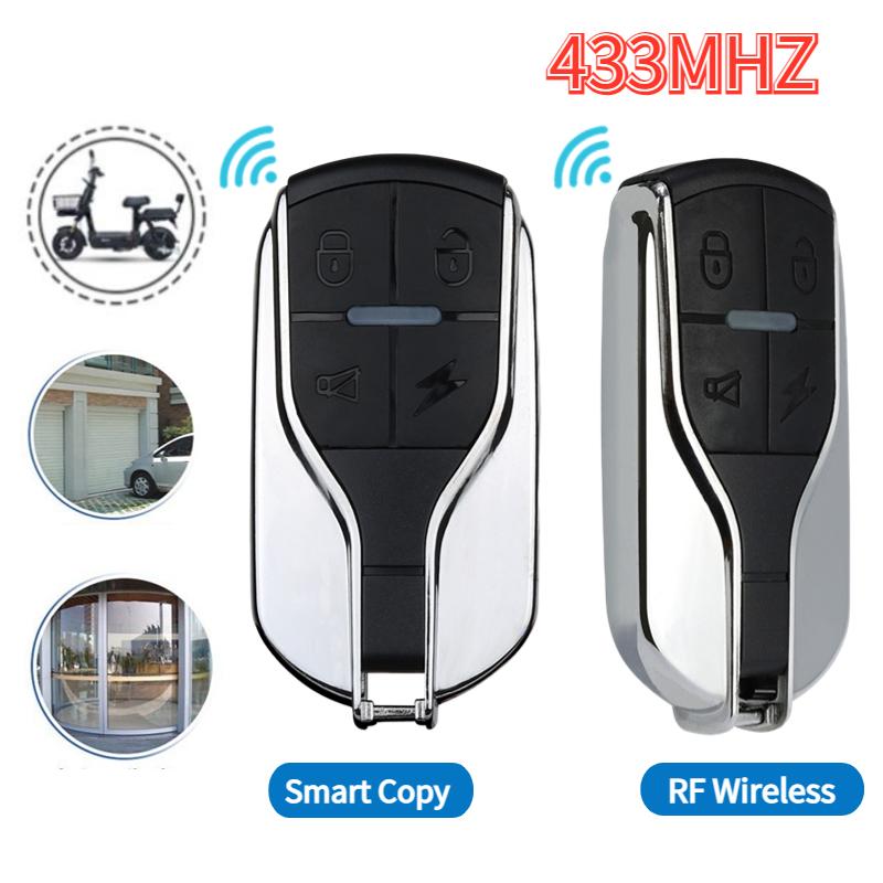 433 МГц, беспроводной пульт дистанционного управления, радиочастотный контроллер копирования, передатчик кода клона гаражной двери, электрический мотоцикл, дубликатор, ключ