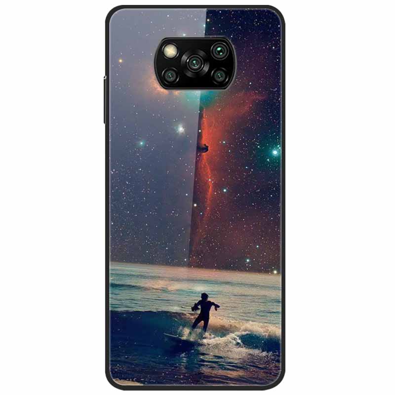 For Poco X3 Pro Case Fashion Cute Tempered Glass Luxury Coque Covers for Xiaomi Poco X3 NFC Cases PocoX3 X 3 Bumper Protector