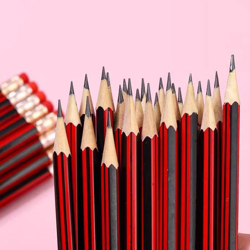 100/50/30/10PCS School Students Writing Stationery Wooden Pencil HB Pencil with Eraser Children's Kids Study Drawing Pencil Pen