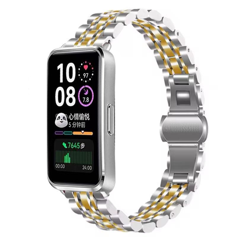 Металлический ремешок для Huawei Band 10 9 8 Умные часы Нержавеющая сталь Сменный браслет Наручный ремешок Для Huawei Band 8/9/10 Аксессуары