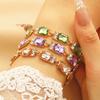 Летние аксессуары простой кристальный цветной циркон браслет не выцветает женские украшения геометрический многоцветный браслет оптом