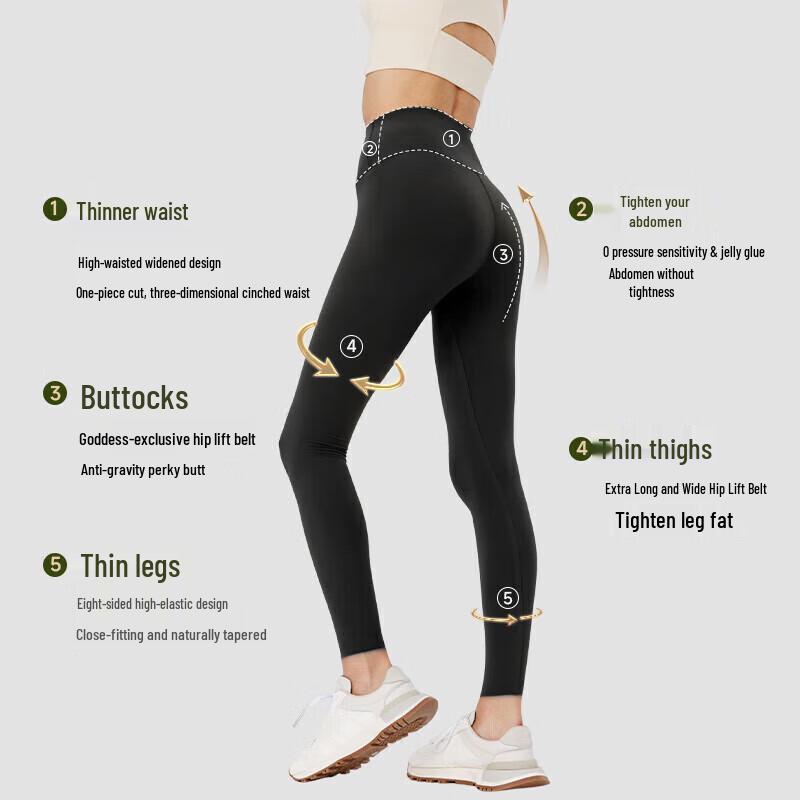 MissWiss Women's Slim Fit Tummy Control Yoga Leggings