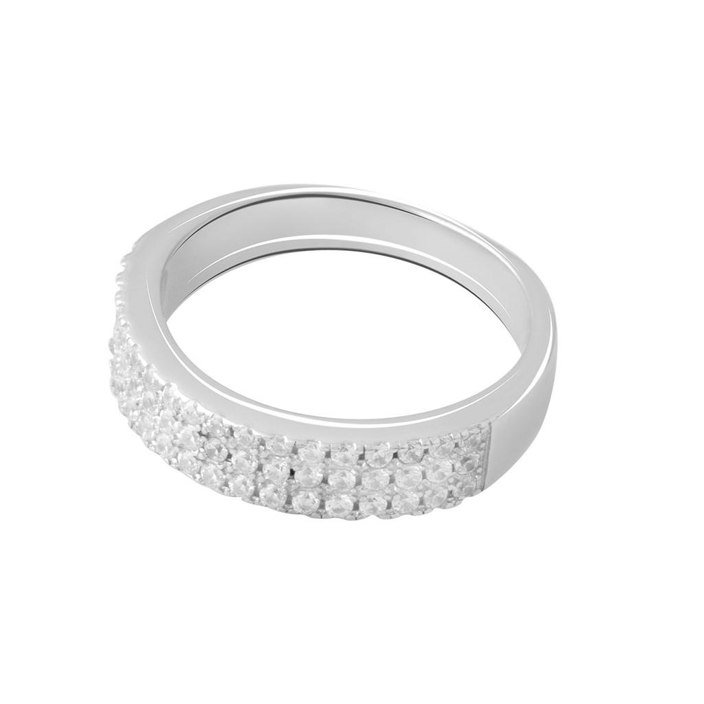 Silver Ring with Cubic Zirconia, Product Weight 3.49 G (2082101)