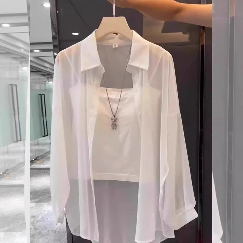 Французская Мода Перламутровая Пряжа Женский Летний Кардиган с Длинным Рукавом из Ледяного Шелка