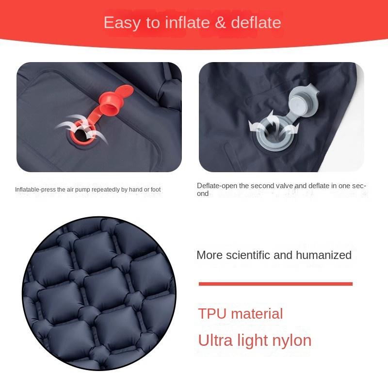 Ультра-легкая надувная подушка для улицы, коврик для сна, автомобильный кемпинг, портативный одноместный коврик для кемпинга, влагостойкий коврик