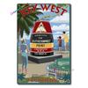 Металлическая табличка Key West Southernest Point Florida Poster Tin Sign Home Beach Club Club House Wall Decoration Retro Metal Plate
