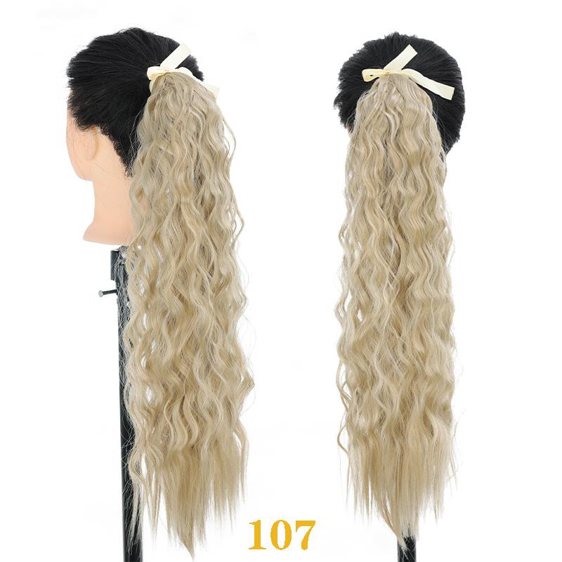 Супер длинная вьющаяся синтетическая заколка для наращивания волос, парик с хвостиком