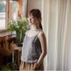 Женская легкая повседневная льняная майка: Летний стиль, Прозрачный, Дышащий, Однотонный