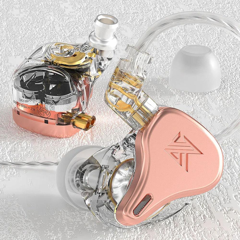 KZ DQ6S Металлические проводные Hi-Fi-наушники-вкладыши с басами и мониторной музыкой, шумоподавляющие наушники-вкладыши, динамическая спортивная гарнитура со съемным кабелем.