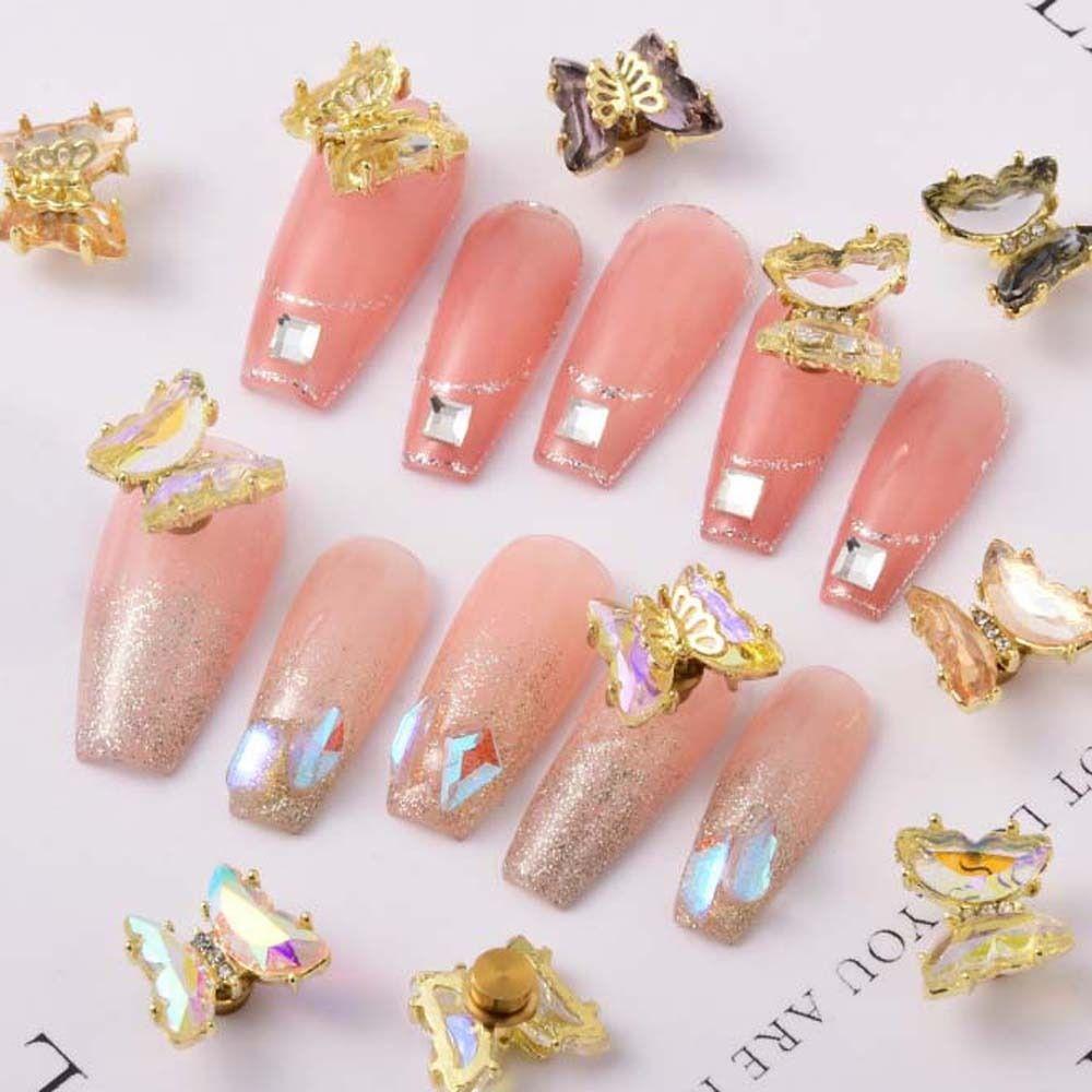 Accessories Butterfly Nail Art Rhinestones Nail Jewelry Nail Art Decorations Rotating Nail Drills
