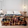 "Samurai Adventure Design from Sekiro Game Flannel blanket for bedroom, living room, sofa, and nap sofas."