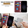 For iPhone 15 Pro Max Leather Case 7-Shaped Pattern Wallet Stand Shockproof Phone Cover