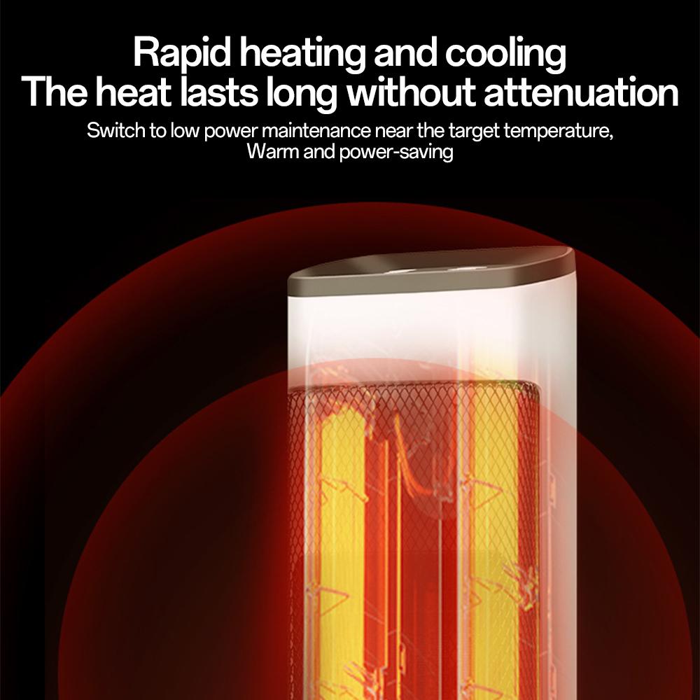 Портативный обогреватель с дистанционным управлением 3D Flame, 2 режима нагрева и охлаждения, 9-часовой таймер с возможностью вращения