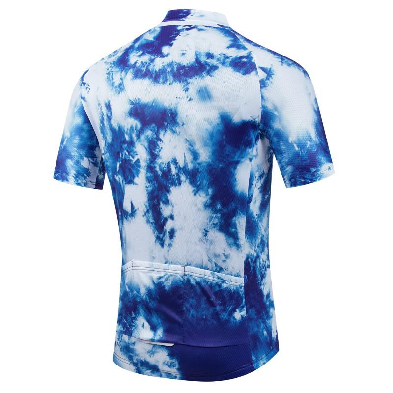 Mens Short Sleeve Cycling Jersey Breathable Bike Riding Sportswear Road Mountain Biking