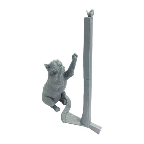 Yousheng Free Standing Cat Держатель для бумажных полотенец Прочная конструкция Держатель для бумажных полотенец на кухонную столешницу Забавный органайзер для бумаги в виде кота
