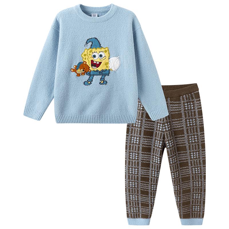 Balabala Boys' SpongeBob SquarePants Winter Two-Piece Set