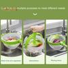 Rotating Drainer Basket Multifunctional Fruit Cleaning Bowl Fruit Vegetable Spinner Kitchen Sink Food Collector