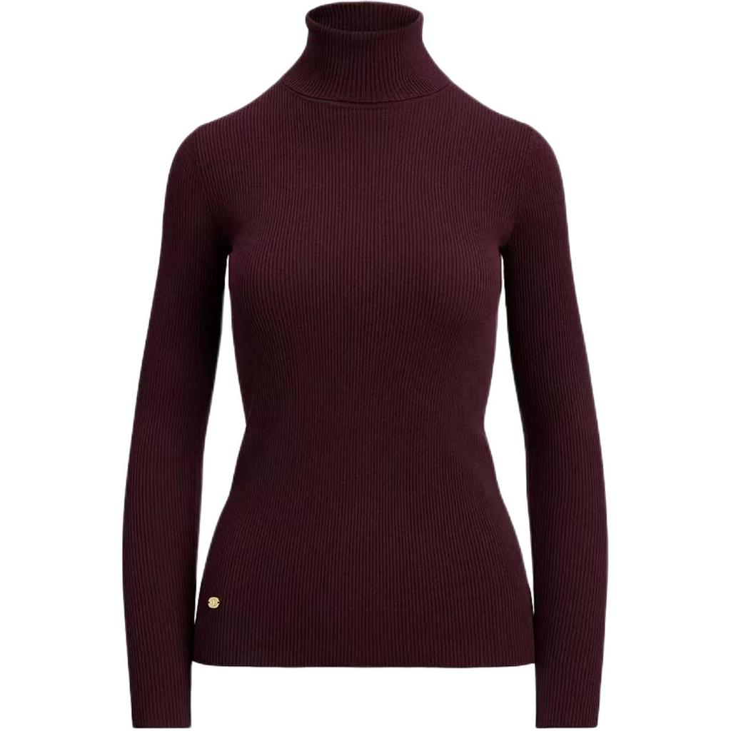 Polo Ralph Lauren Однотонный вязаный свитер с высоким воротником из смесовой модальной ткани с длинным рукавом Классическая версия Женский свитер 200643398-080