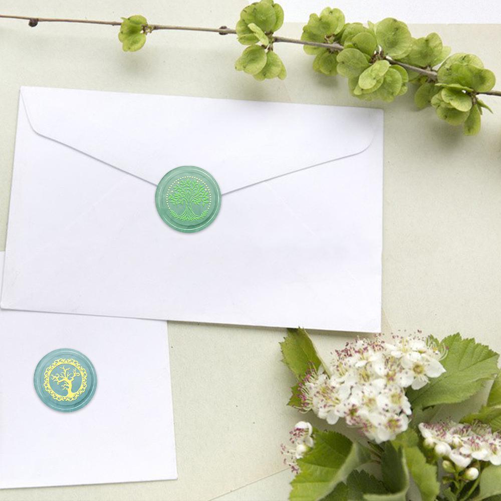 Штамп для сургучной печати «Древо жизни», Ботанические штампы для сургучной печати Сменные латунные штамповые головки для украшения подарков и поздравительных открыток