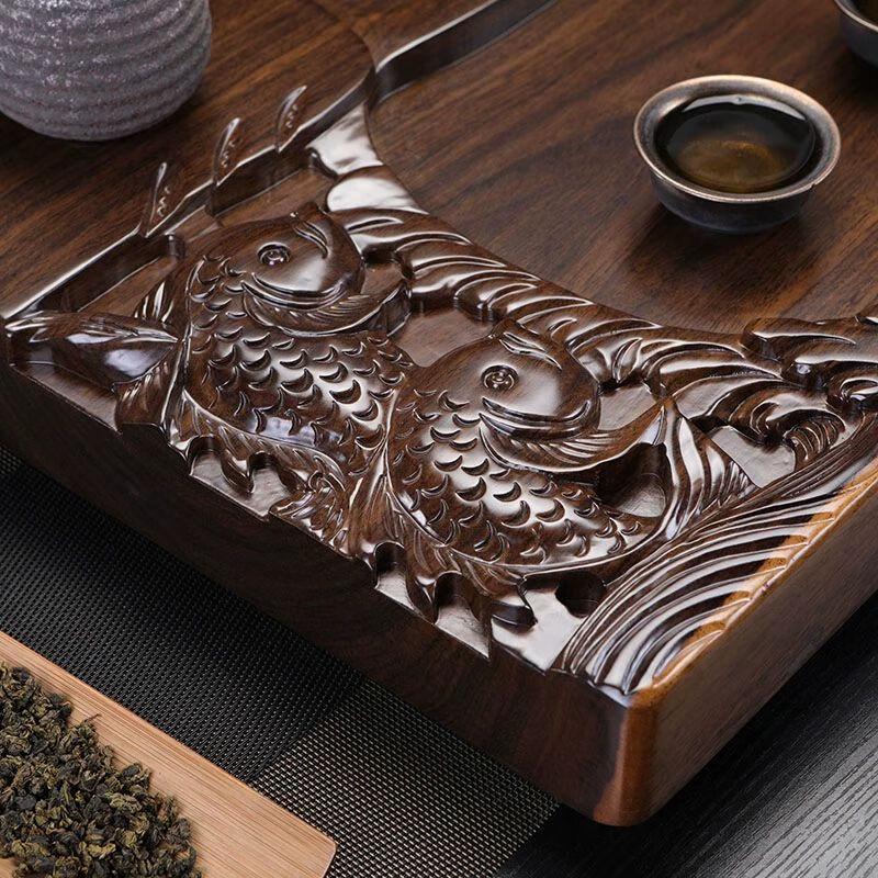Solid Ebony Wood Tea Tray