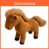 Plush Horse Toy Animal Figurine Soft Faux Fur Home Decor For Family Festivities