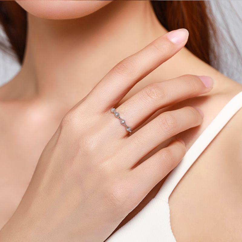 Tancise Classic стерлингового серебра 925 пробы кольцо с цирконом женские ювелирные изделия свадебное обещание вечерние подарок