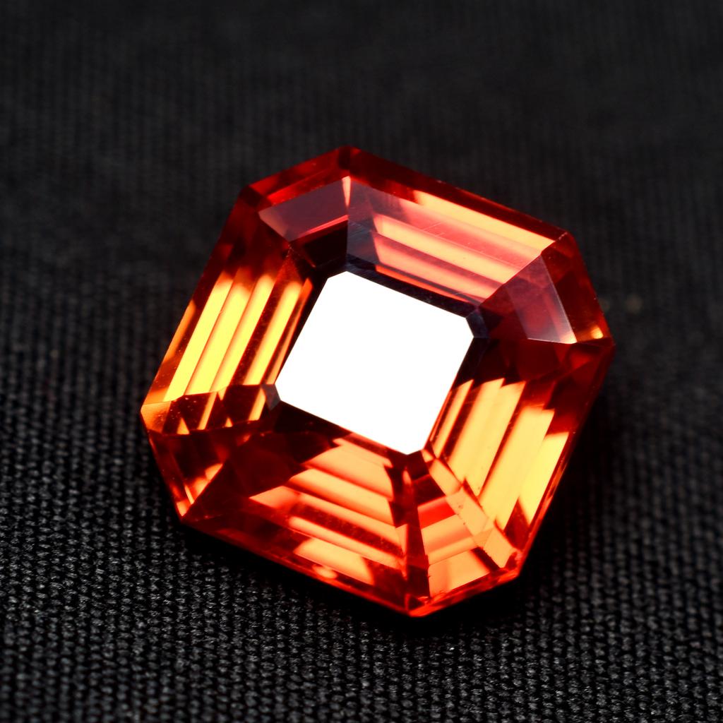 Excellent Orange Sapphire Square Cut 10.50 Ct Natural Gemstones CERTIFIED