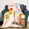 Customiz Name Personality Bread Thief Blanket Soft &Warm Sofa Office Bed Travel Lunch Break Blanket, Gift Suitable for All Seasons