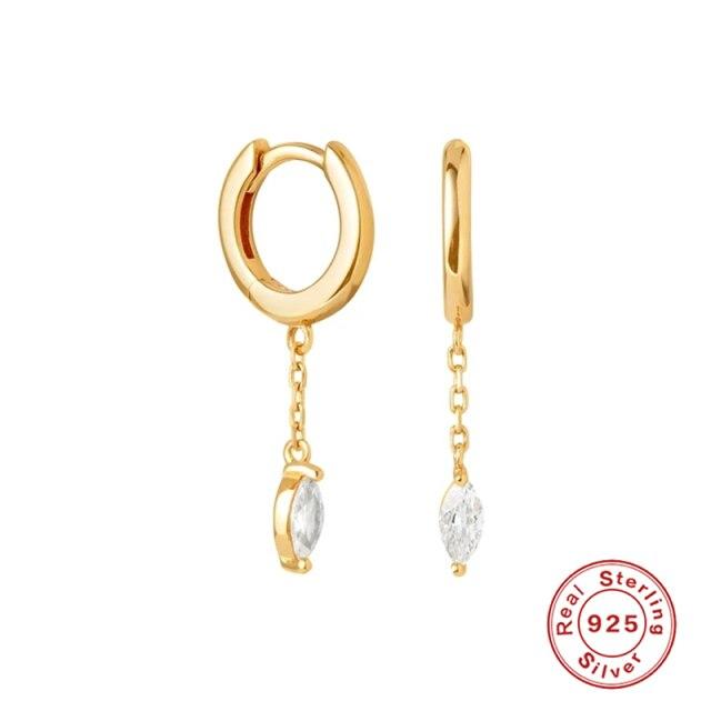 Серьги-кольца из стерлингового серебра S925 пробы с кристаллами и цирконами для женщин, серьги-кресты Pendientes Plata 925, ювелирные украшения в качестве подарка на вечеринку