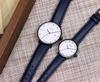 Soue Pair Watch A Basics Pair Watch Ladies Pair Couple 38mm X 30mm Leather Belt Leather Band Blue White Dial [SOUE] Men's