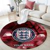 Custom Name England national team2 Round Area Rug,Carpet Rug for Living Room Bedroom Sofa Playroom Decor,Non-slip Floor Mat