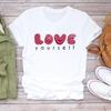 (Asian Size) Women Print Lady Love Letter Cute Sweet 90s Lovely Tee Top Clothing Casual Short Sleeve Fashion Tshirt Female Graphic T-shirt