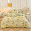 Green Series 4in1 Bedsheet Set Pillowcases Floral Printed Bedsheet Duvet Cover Zipper Thickening Comforter Covers 4 Pieces