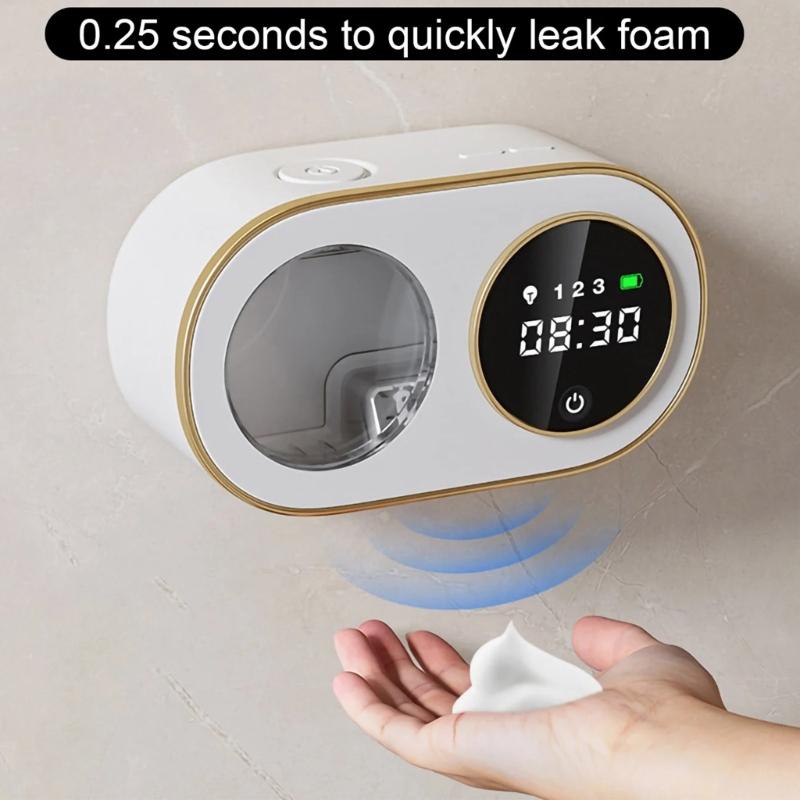 Automatic Soap Dispenser Touchless Foaming Hand Cleaner Wall Mount Rechargeable Device Perfect for Bathroom and Kitchen