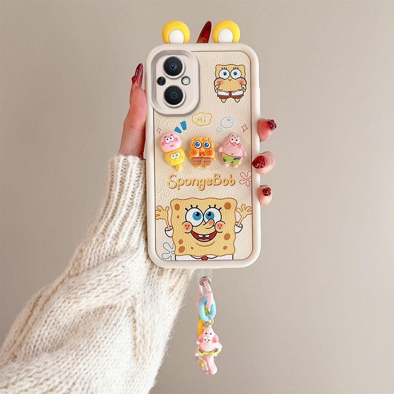 KEYSION Милый чехол с 3D-мультяшным рисунком в виде уха для OPPO Reno8 Z 5G 7Z с браслетом, силиконовый противоударный чехол для телефона OPPO Reno 7 8 Lite 5G