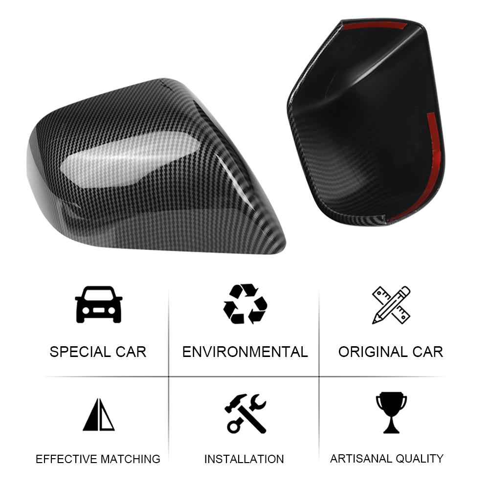 Car Accessories for Tesla Model 3 2017-2022 ABS Side Mirror Cover Rearview Mirror Cover Cap Replacement Carbon Fiber