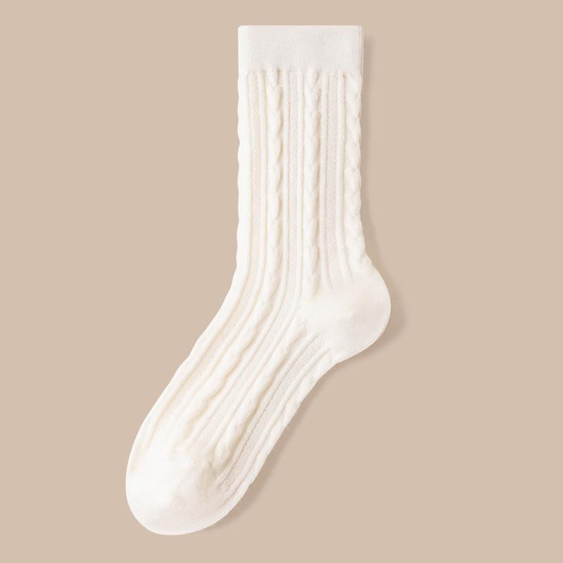 Куча носков женские весенние и осенние чулки средней длины чулки полосатые дышащие месячные носки