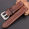 Watchband Genuine Leather Watchband 20mm 22mm 24mm Dark Brown Watch Band Belt Women Men Strap