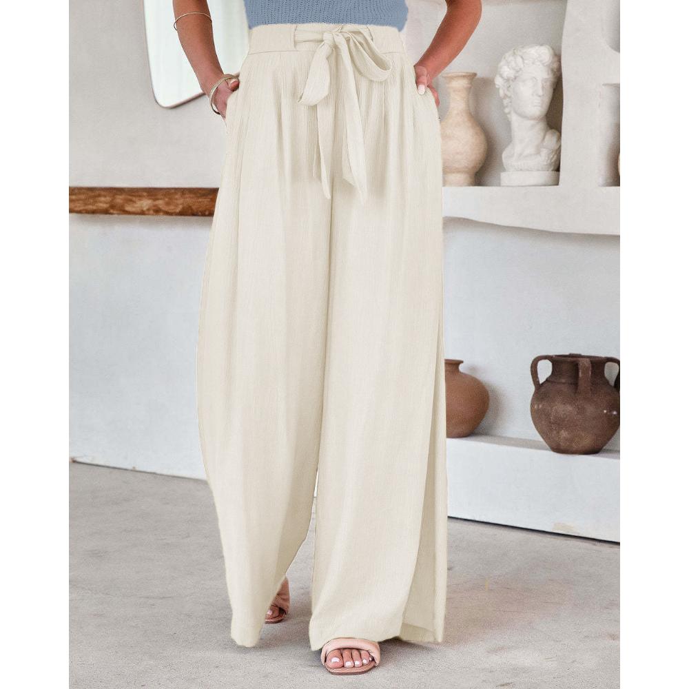Летние женские широкие брюки. Повседневные брюки. Удобные широкие брюки с высокой талией.