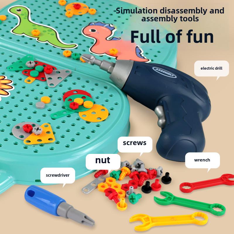 Набор инструментов для сборки для детей: Набор электрической дрели и шуруповерта с разборными винтами