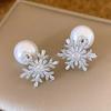 Серьги-снежинки со стразами, легкие роскошные серьги-подвески с цирконом, женские