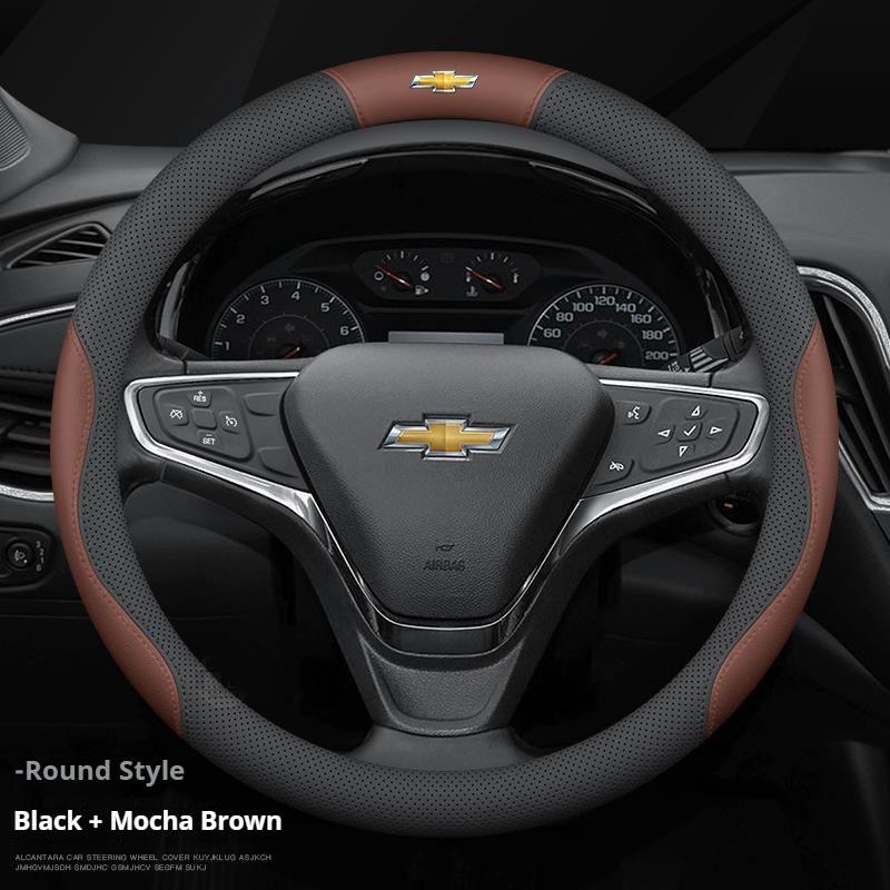 HNOXY1 Кожаная Накидка на Руль Автомобиля для Chevrolet Aveo Cruze Spark Orlando Prisma Sail Tracker Silverado Camaro Equinox Аксессуары