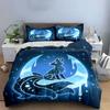 "Starry Fox Moonlight Decor Set" Bedding Set with 1 Duvet Cover 2 Pillowcases Single Double King Queen, Gift