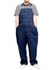 Однотонный мужской джинсовый комбинезон большого размера, свободного кроя, один раз стиранный, XL