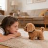 Kids Electric Plush Dog Toy Interactive Barking Nodding Movable Tail Walking Puppy Plushie Toddlers Educational Simulation Stuffed Animal Toy