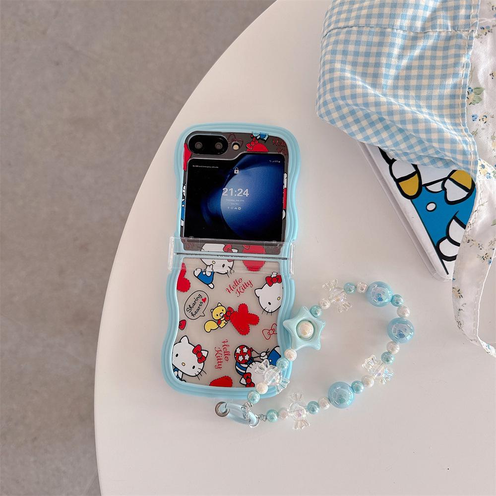 Защитный чехол KT Cat для Samsung Galaxy Z Flip с ремешком (совместимо с Flip7/6/5/4/3)
