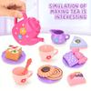 Kids Tea/Pastry Set Toy Simulation Pretend Play Food Playset for Children Montessori Toddler Children Gift Kitchen Girl