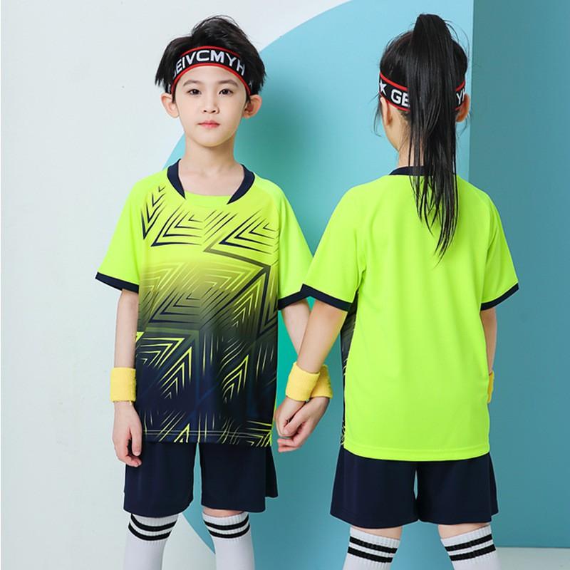 Kids Soccer Jersey Set Boys Short Sleeve Football Uniform Training Match Sportswear Children