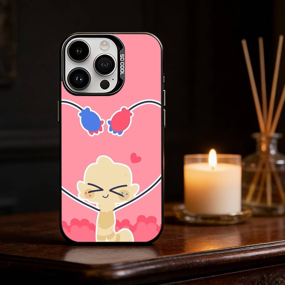 Мультяшный чехол Goob Dandys World для iPhone 17 16 15 14 13 12 11 Pro Max Plus Серебристый Матовый Черный Чехол